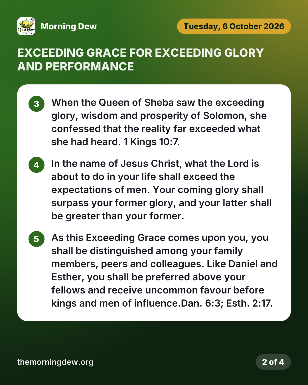 EXCEEDING GRACE FOR EXCEEDING GLORY AND PERFORMANCE, picture 2 of 4