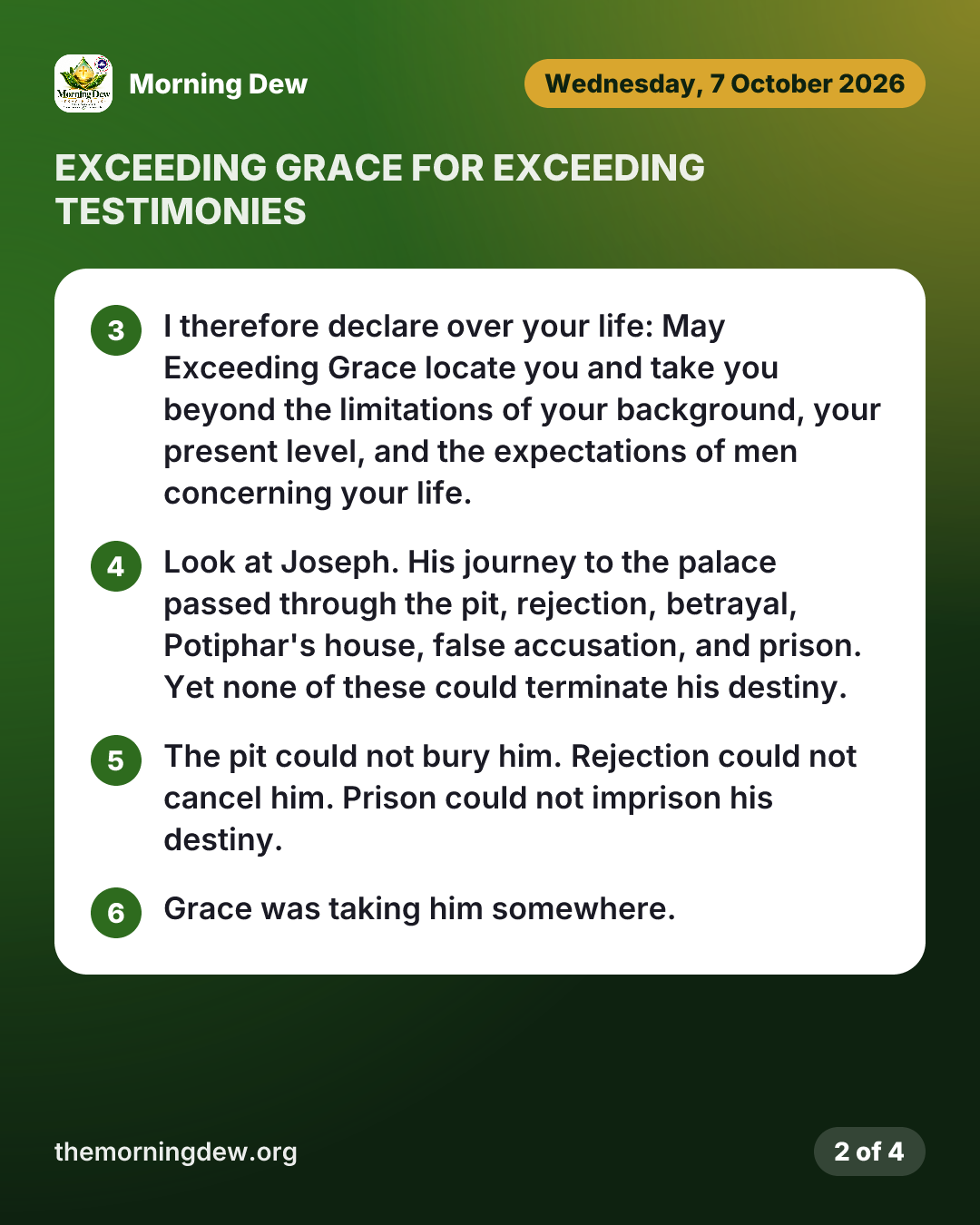 EXCEEDING GRACE FOR EXCEEDING TESTIMONIES, picture 2 of 4