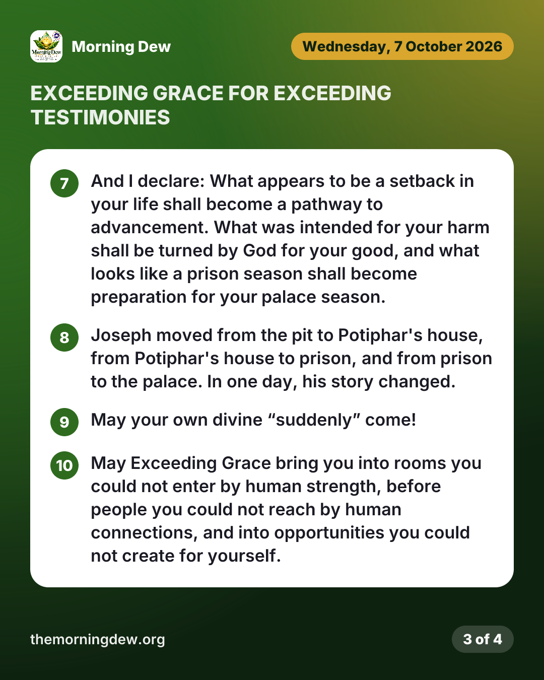 EXCEEDING GRACE FOR EXCEEDING TESTIMONIES, picture 3 of 4