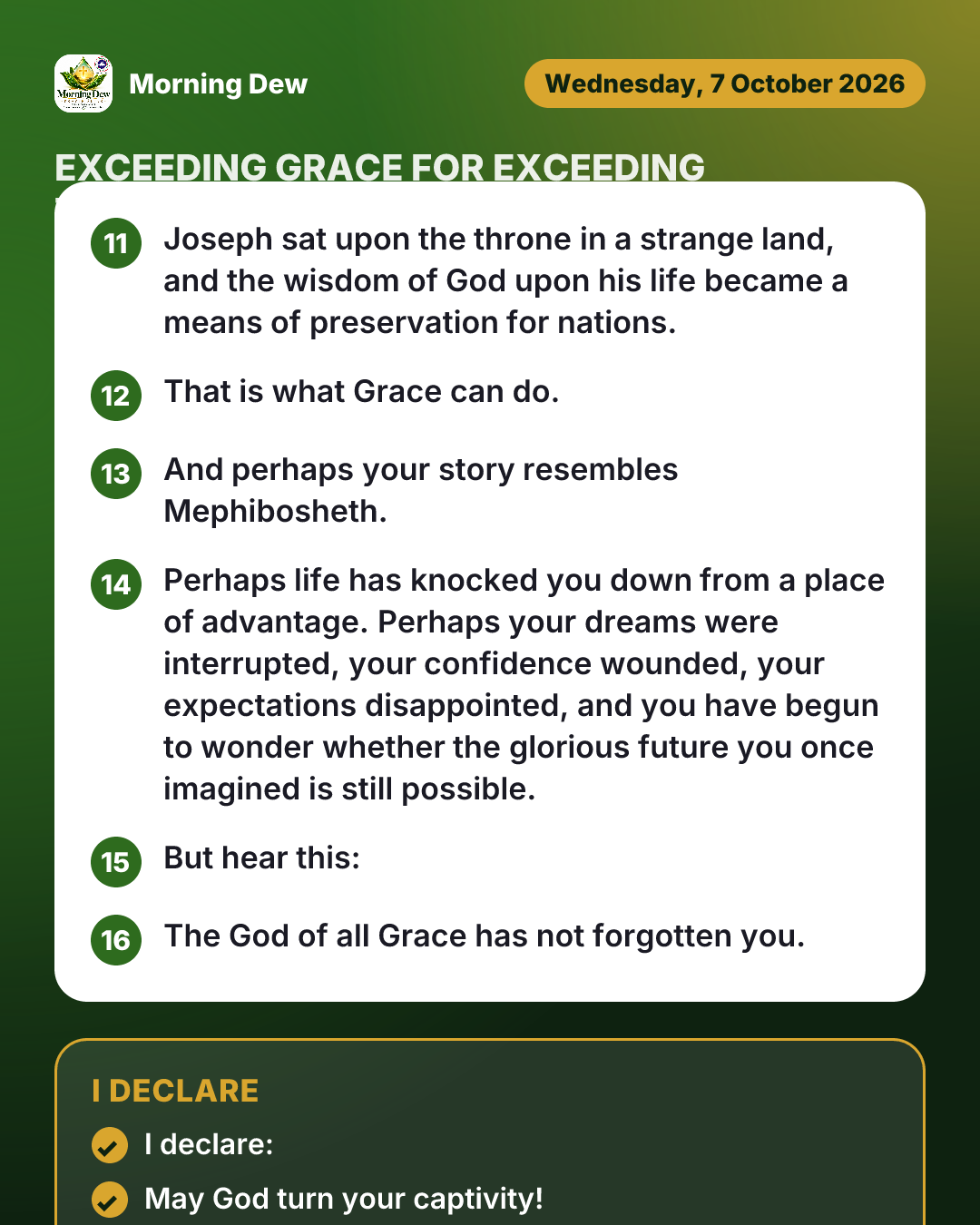 EXCEEDING GRACE FOR EXCEEDING TESTIMONIES, picture 4 of 4