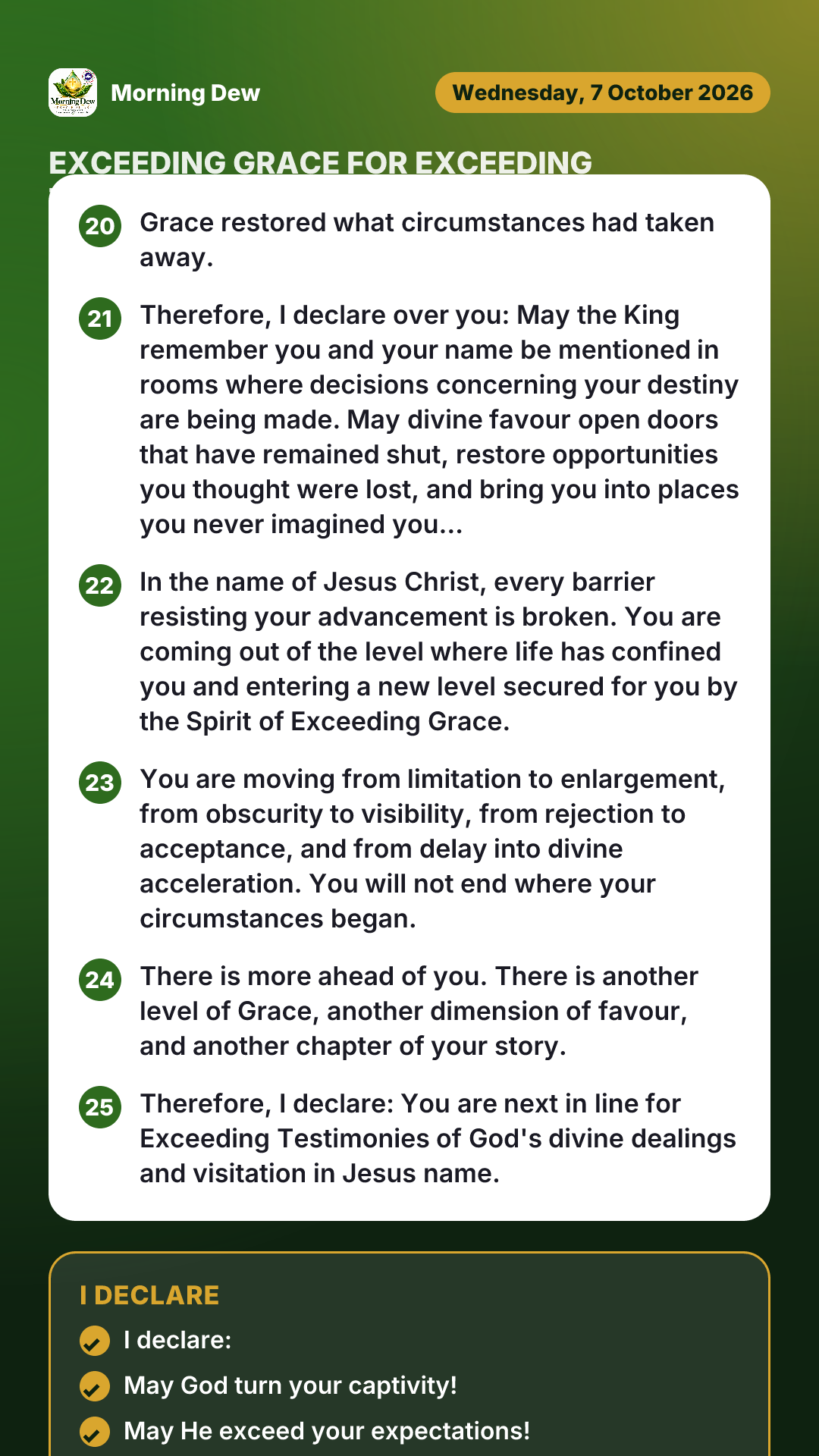 EXCEEDING GRACE FOR EXCEEDING TESTIMONIES, picture 4 of 4