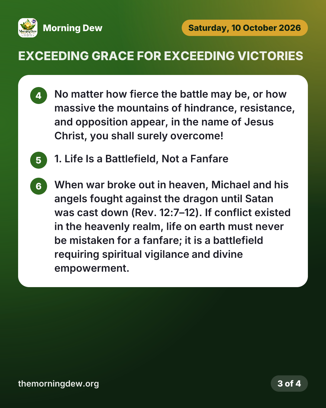 EXCEEDING GRACE FOR EXCEEDING VICTORIES, picture 3 of 4