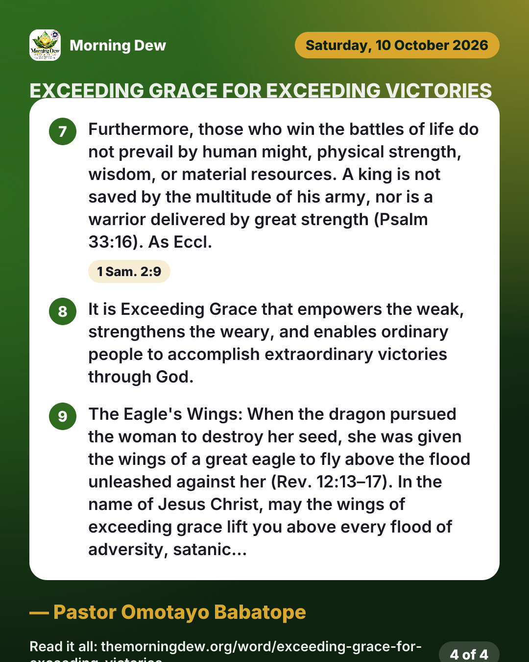 EXCEEDING GRACE FOR EXCEEDING VICTORIES, picture 4 of 4