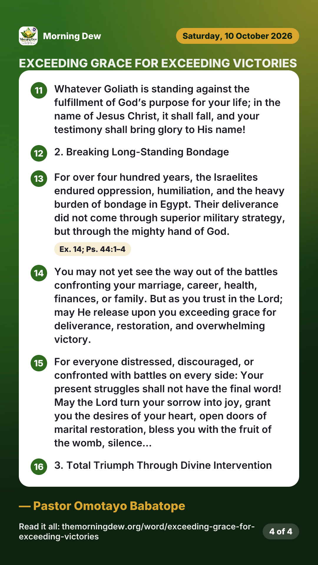 EXCEEDING GRACE FOR EXCEEDING VICTORIES, picture 4 of 4