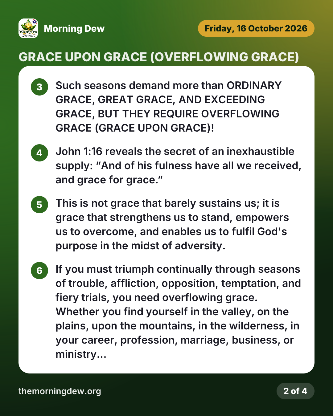 GRACE UPON GRACE (OVERFLOWING GRACE), picture 2 of 4