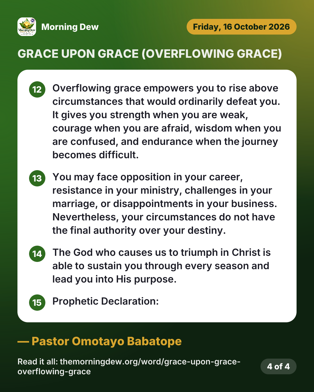 GRACE UPON GRACE (OVERFLOWING GRACE), picture 4 of 4