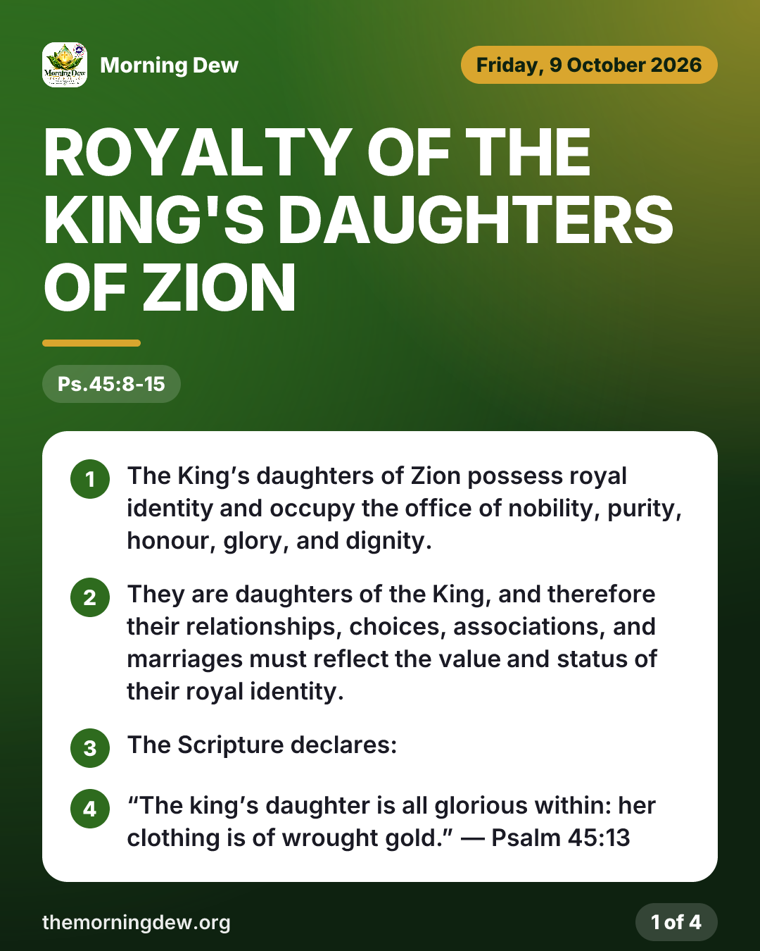 ROYALTY OF THE KING'S DAUGHTERS OF ZION, picture 1 of 4