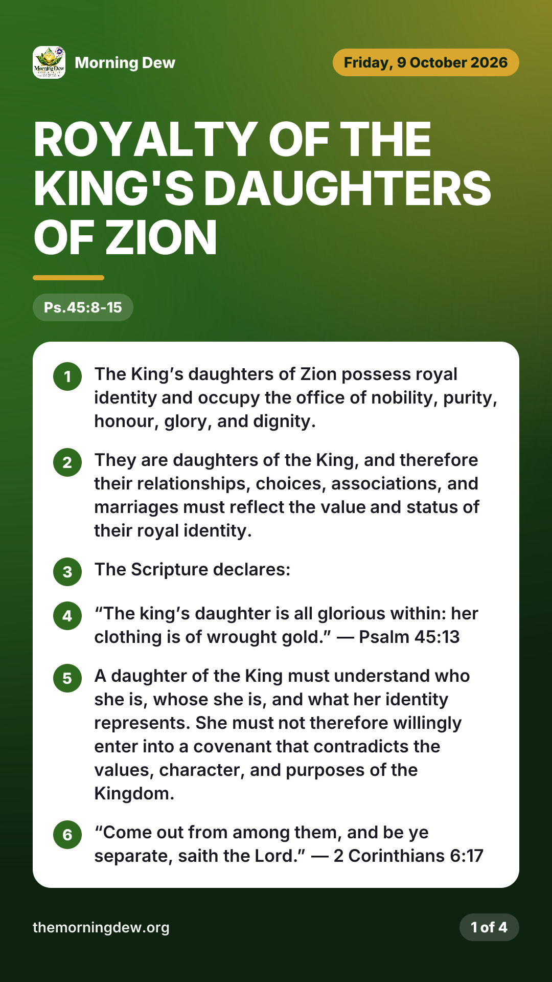 ROYALTY OF THE KING'S DAUGHTERS OF ZION, picture 1 of 4