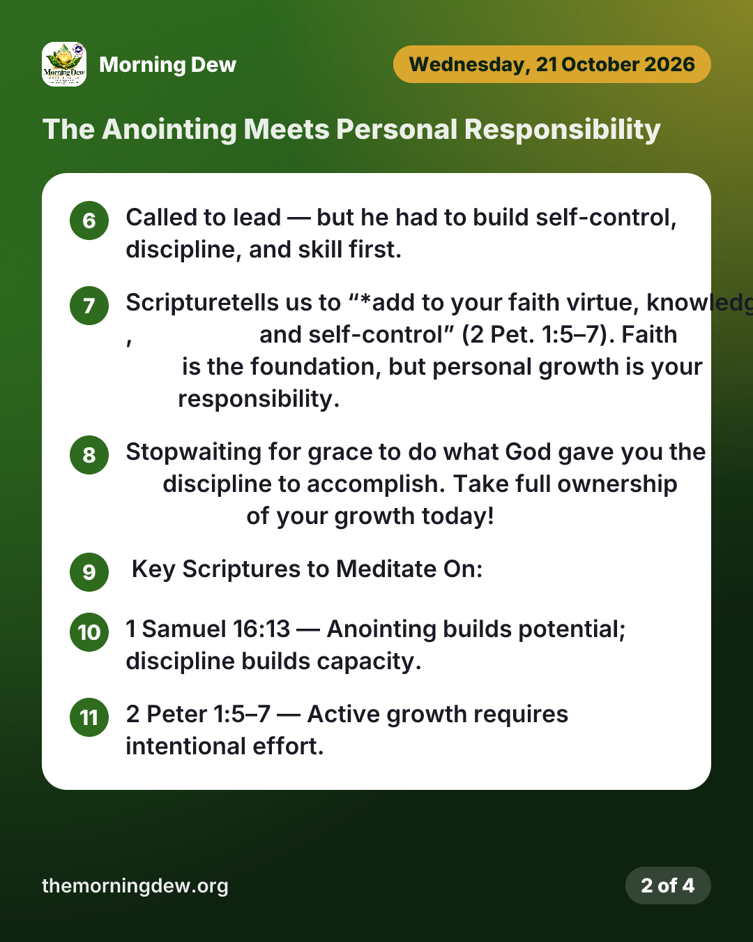 The Anointing Meets Personal Responsibility, picture 2 of 4