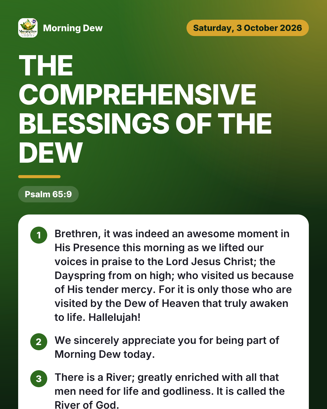 The Comprehensive Blessings of the Dew, picture 1 of 4