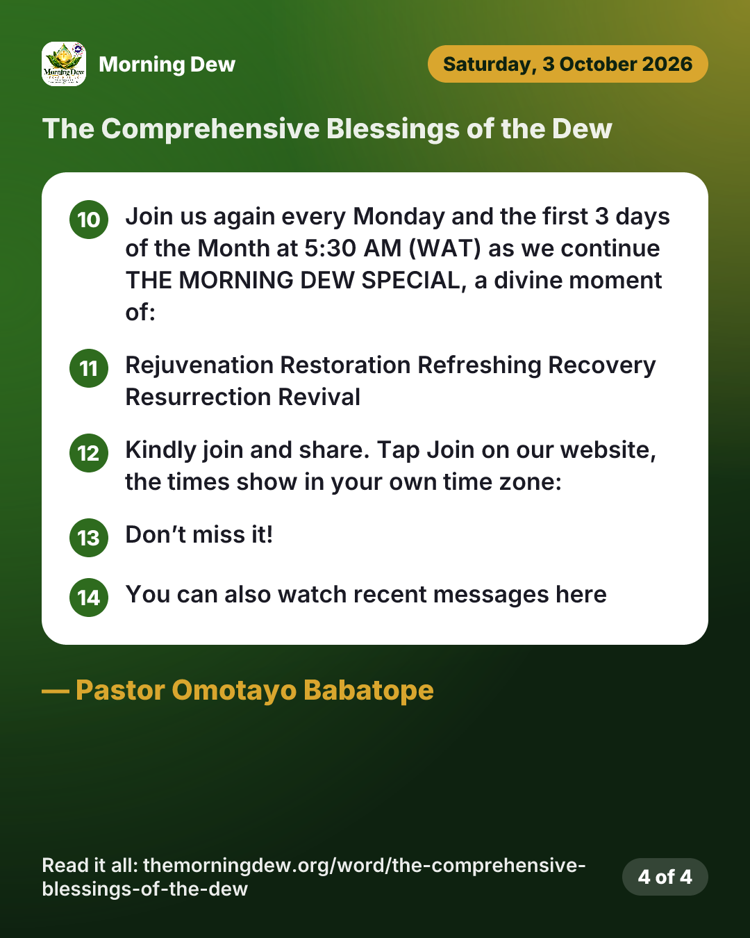 The Comprehensive Blessings of the Dew, picture 4 of 4