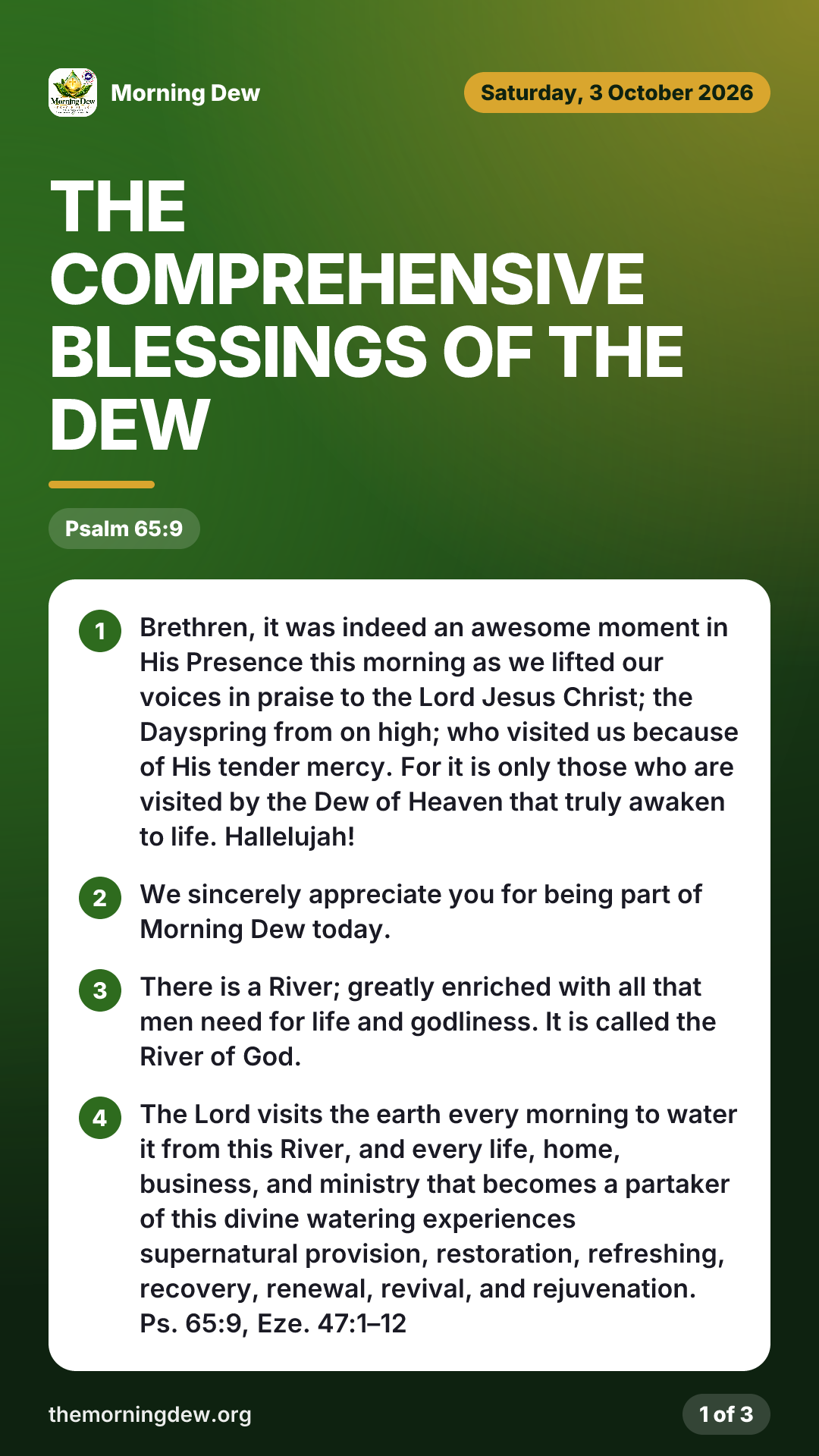 The Comprehensive Blessings of the Dew, picture 1 of 3