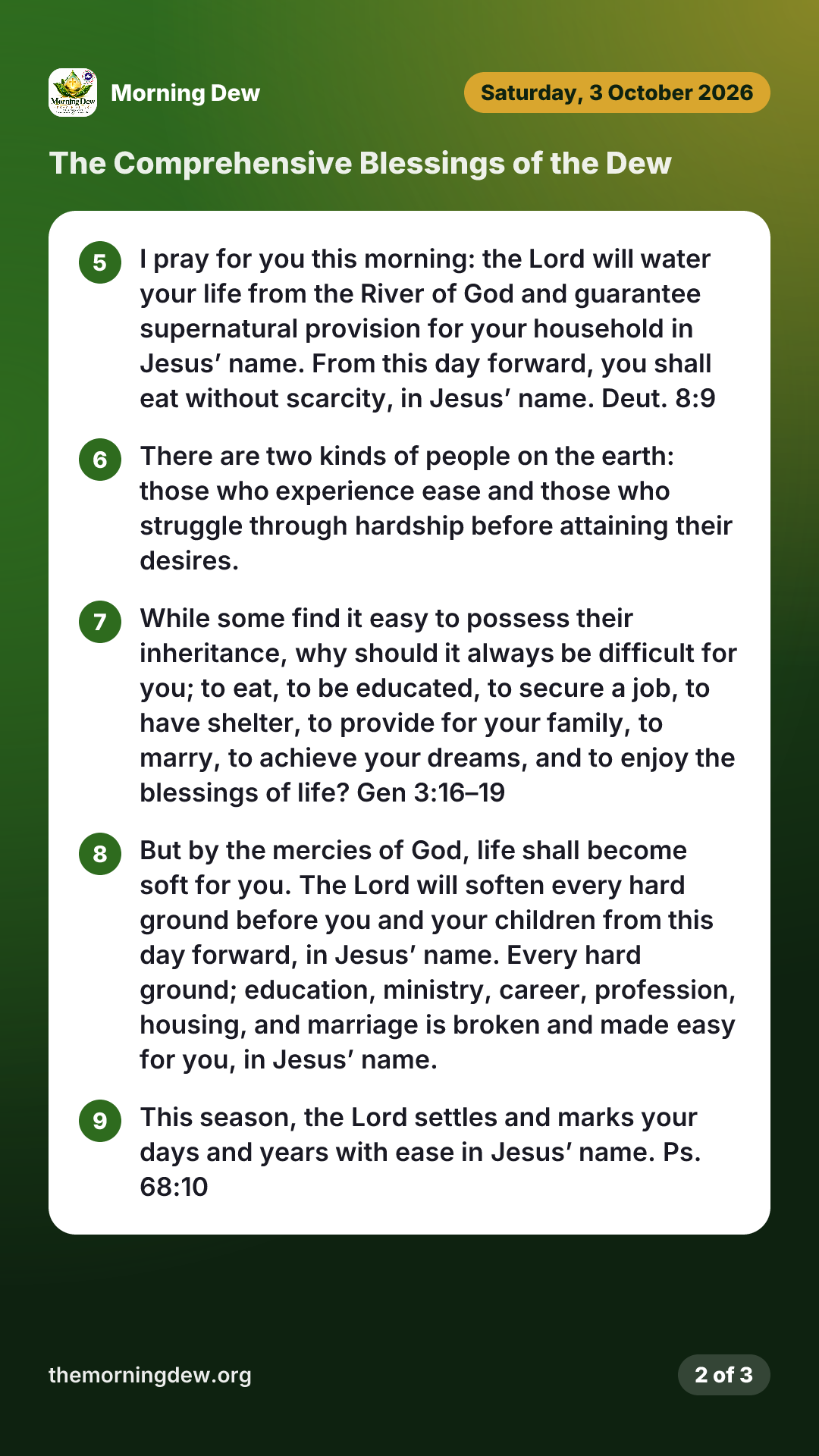 The Comprehensive Blessings of the Dew, picture 2 of 3