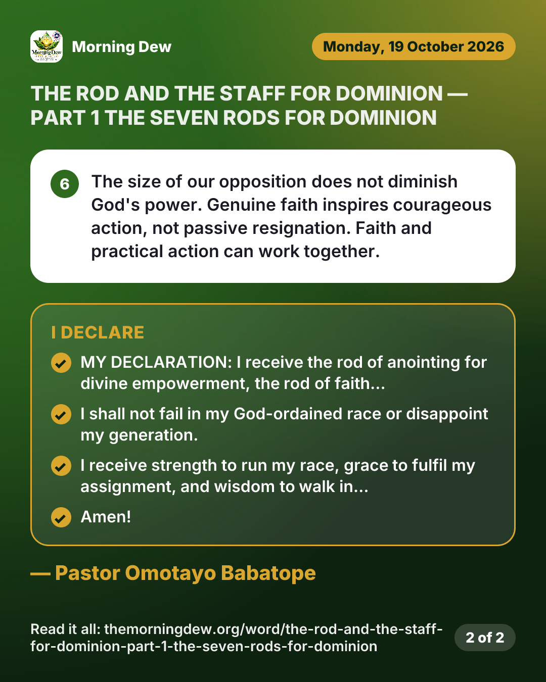 THE ROD AND THE STAFF FOR DOMINION — PART 1 THE SEVEN RODS FOR DOMINION, picture 2 of 2