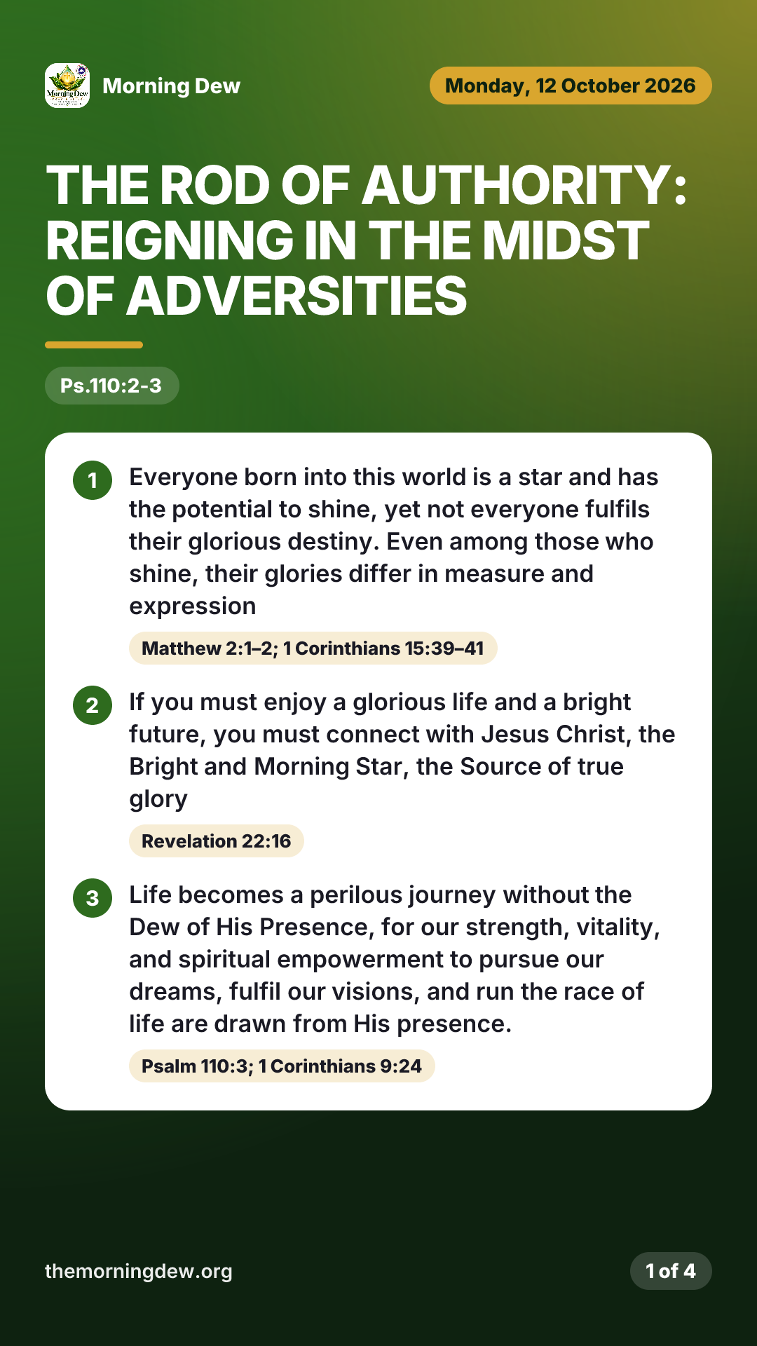 THE ROD OF AUTHORITY: REIGNING IN THE MIDST OF ADVERSITIES, picture 1 of 4