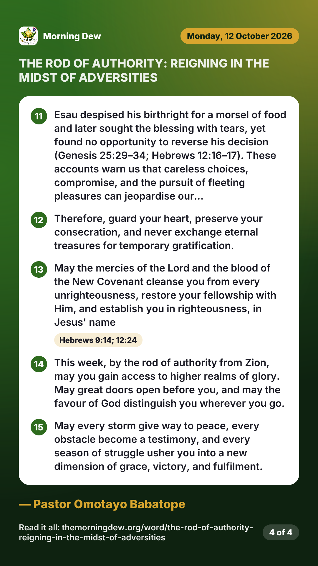 THE ROD OF AUTHORITY: REIGNING IN THE MIDST OF ADVERSITIES, picture 4 of 4