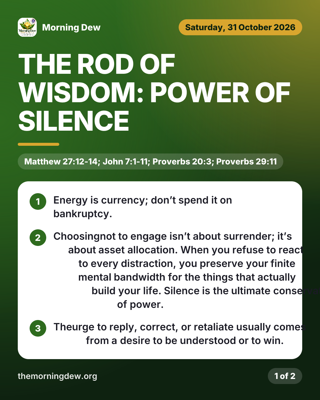 The Rod of Wisdom: Power of Silence, picture 1 of 2