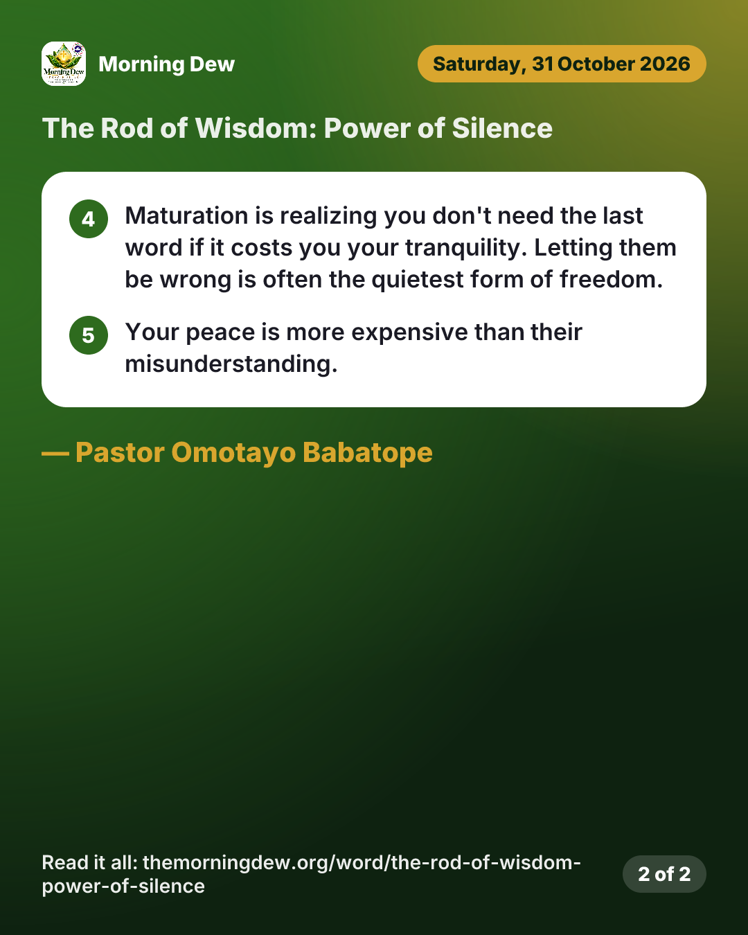 The Rod of Wisdom: Power of Silence, picture 2 of 2