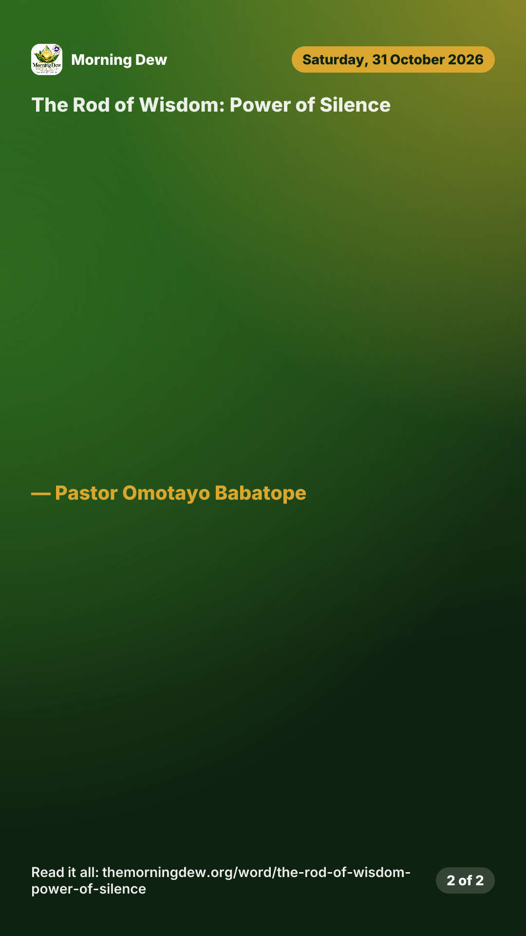 The Rod of Wisdom: Power of Silence, picture 2 of 2