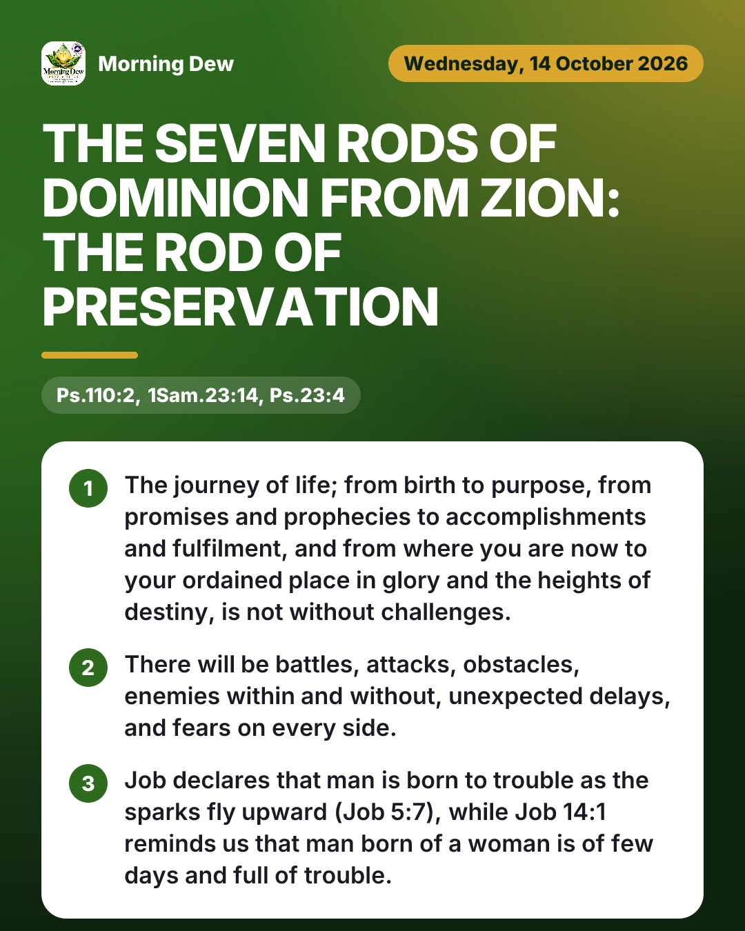 THE SEVEN RODS OF DOMINION FROM ZION: THE ROD OF PRESERVATION, picture 1 of 4