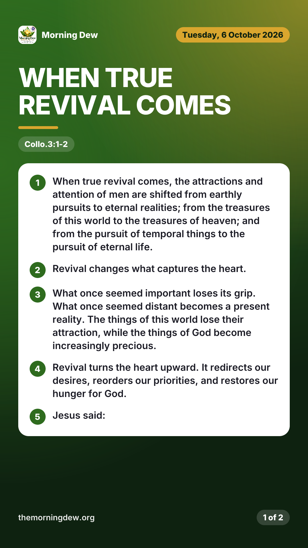 When True Revival Comes, picture 1 of 2