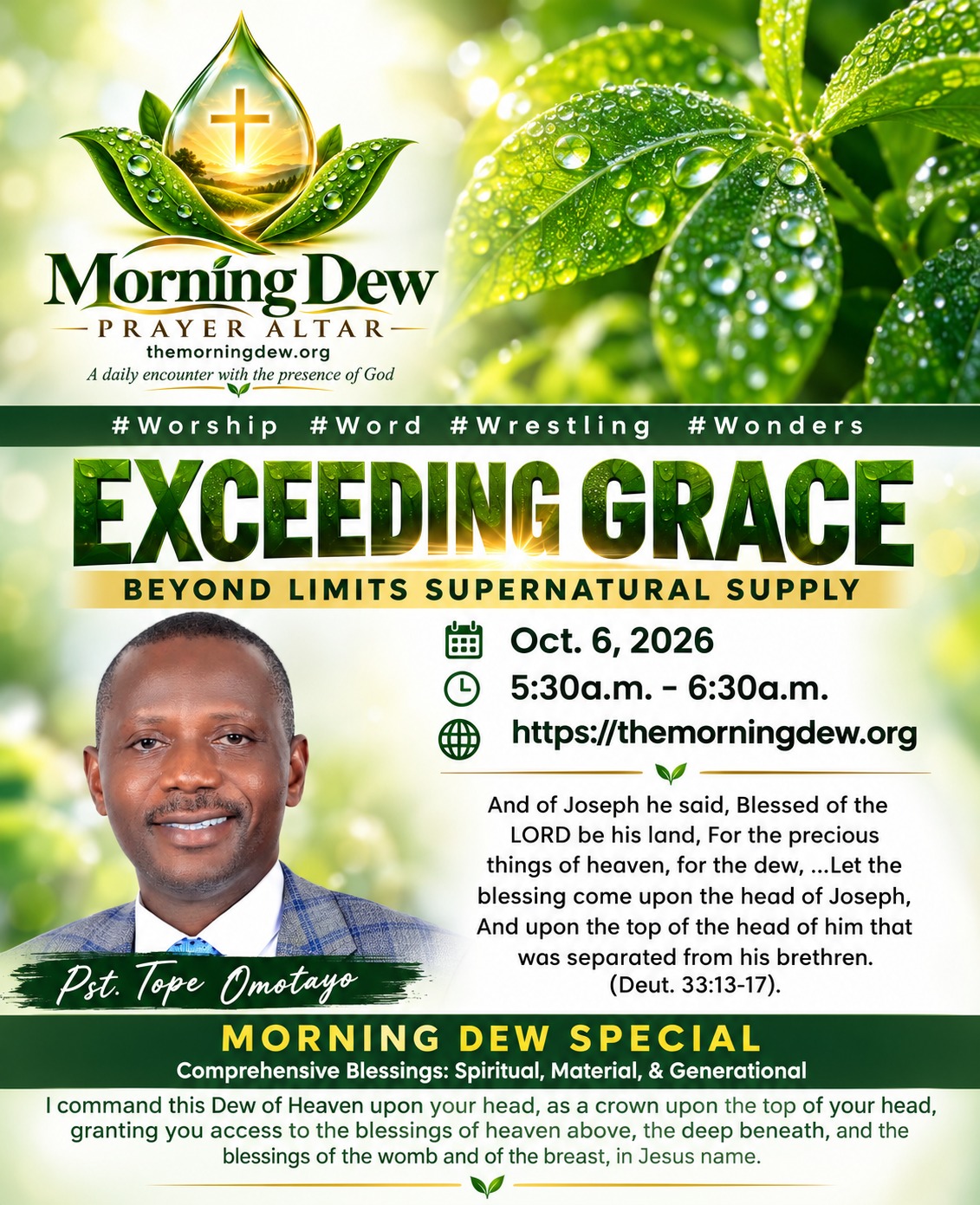Picture for EXCEEDING GRACE FOR EXCEEDING GLORY AND PERFORMANCE