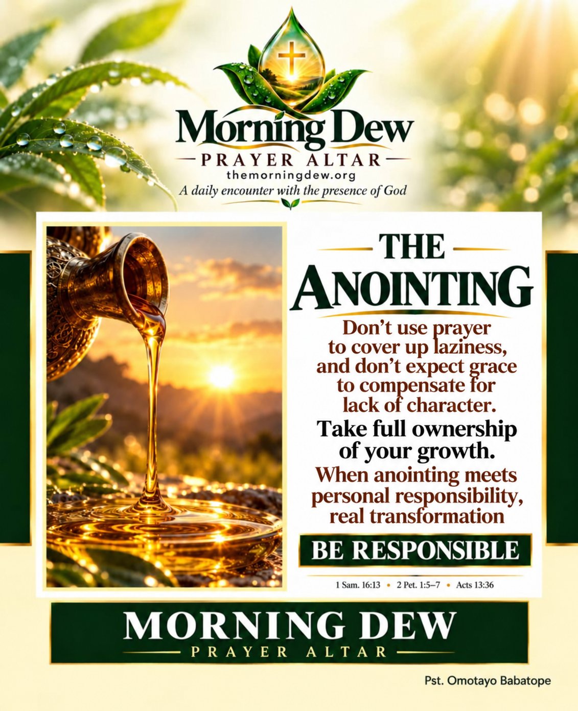 Picture for The Anointing Meets Personal Responsibility